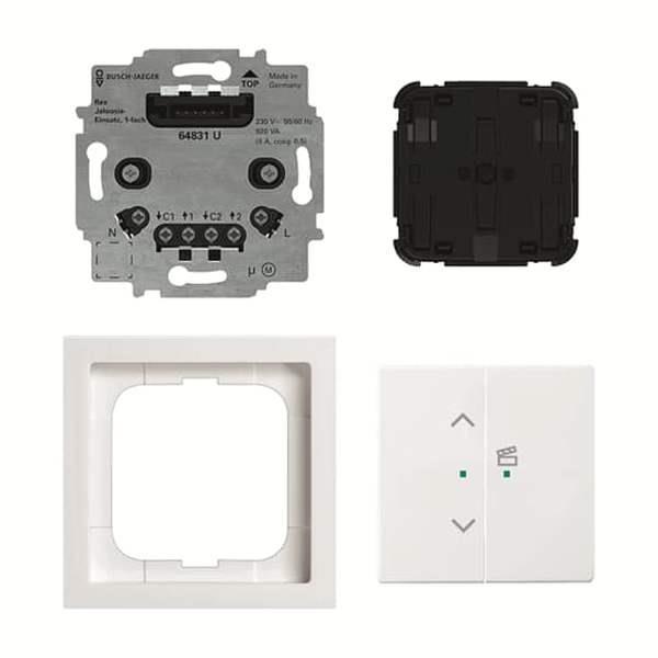 Busch-Jäger 62731/UJ-84-WL-Jalousie-Einsatz flex, 1-fach, Komplettset mit 2-fach