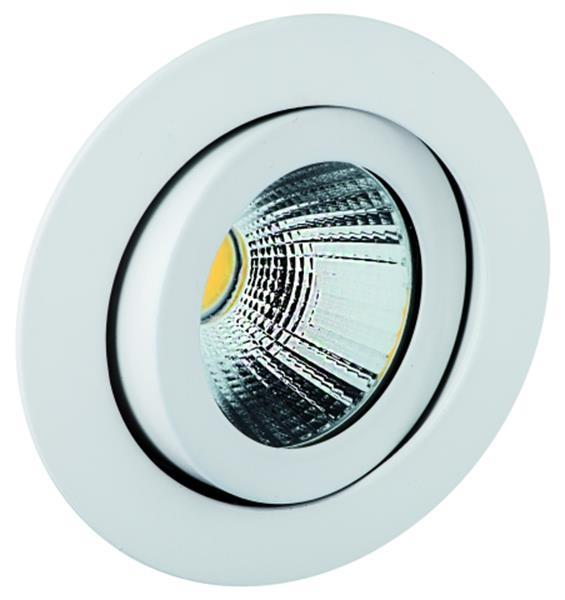 Rutec schwenk.,rund,350mA,8W,IP20,3000K,CRI90-Weiß matt TALU LED-Einbaustrahler