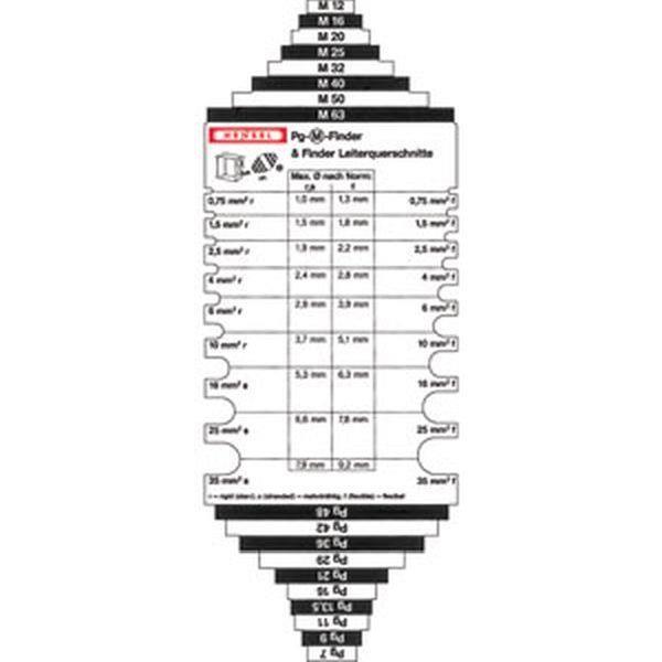 Hensel Pg-M-Finder zur einfachen Bestimmung der Lochdurchmesser von Gehäusen