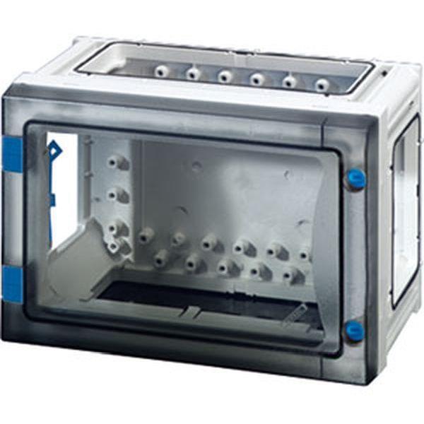 Hensel ENYSTAR-Leergehäuse, Einbaumaße 216x126x136mm, transparenter Tür