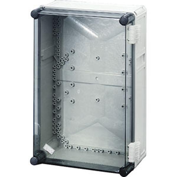 Hensel Mi-Einzelleergehäuse, Einbaumaße 275x425x146mm, transparenter Deckel