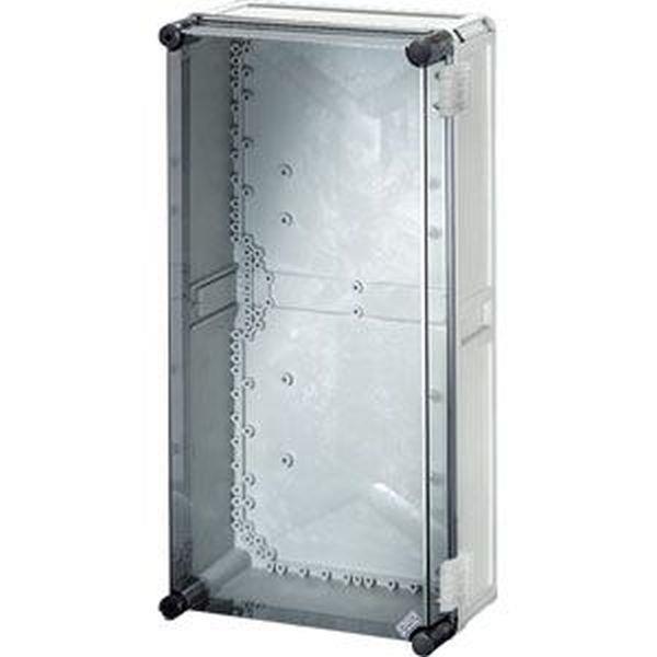 Hensel Mi-Einzelleergehäuse, Einbaumaße 275x575x146mm, transparenter Deckel