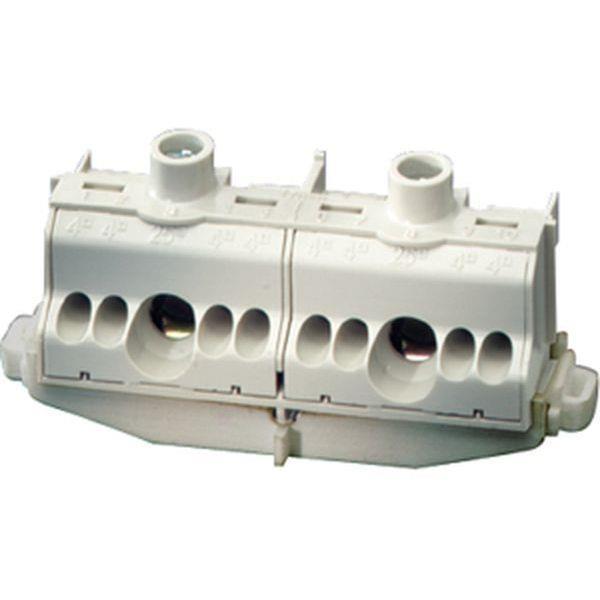 Hensel Klemme 2 x 25qmm, 8 x 4 qmm, Befestigung auf Tragschienen (Hutprofil 35 m