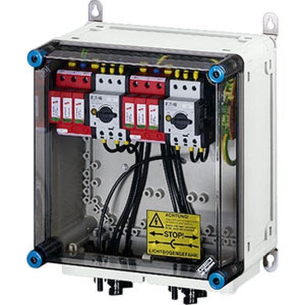 Hensel PV-Generatoranschlusskasten, mit ÜSE, 2xPV-Strang auf 2xWR-Eing. mit Scha