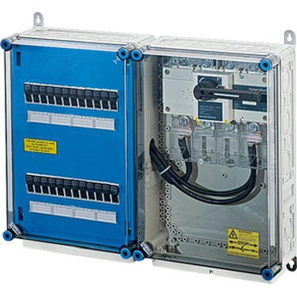 Hensel PV-Generatoranschlusskasten 12xPV-Strang m. Sicherung auf 1xWR-Eing.