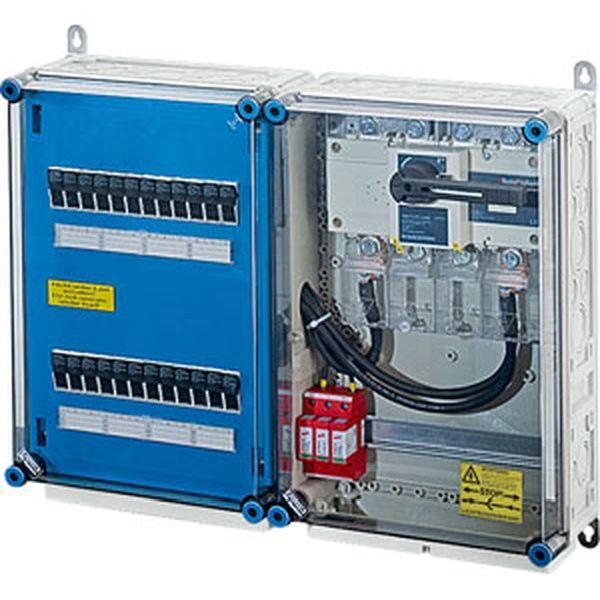 Hensel PV-Generatoranschlusskasten, mit ÜSE, 12xPV-Strang m. Sicherung auf 1xWR-