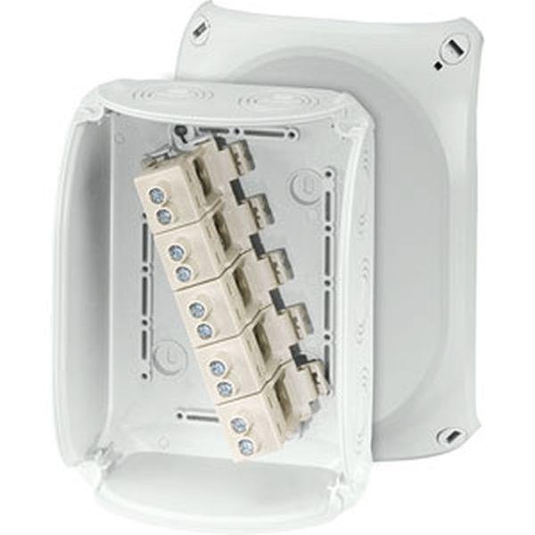 Hensel Kabelabzweigkasten 6-16 qmm 3phasig, 25 qmm 1phasig, 5pol. Klemme