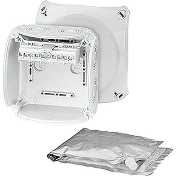 Hensel Kabelabzweigkasten 1,5-6 qmm, 3phasig, 10 qmm 1phasig, 5polig, grau