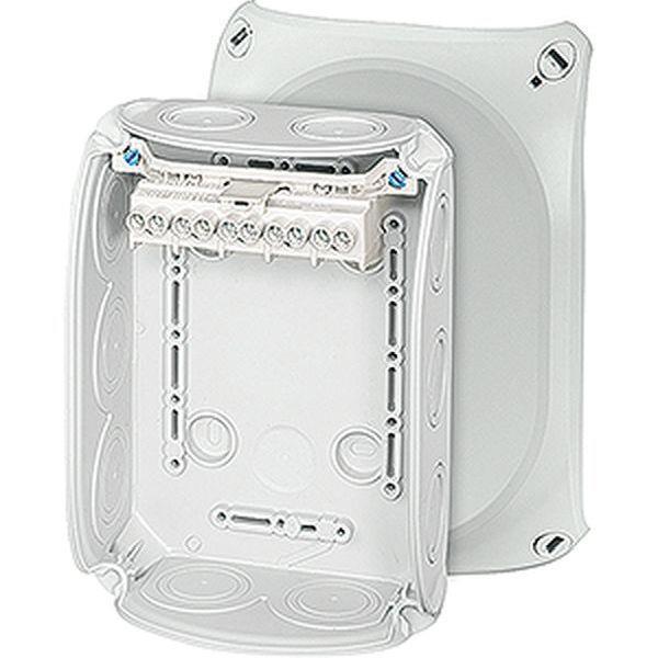 Hensel Kabelabzweigkasten 2,5-6 qmm 3phasig, 10 qmm 1phasig, 5pol. Klemme