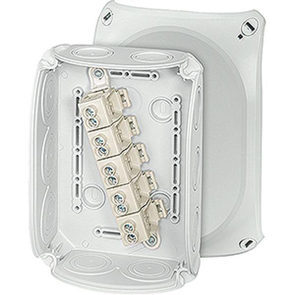 Hensel Kabelabzweigkasten 2,5-10 qmm 3phasig, 16 qmm 1phasig, 5pol. Klemme