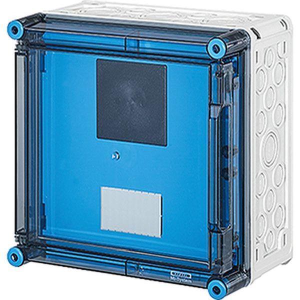 Hensel Mi für Messgerät 96x96 mm, 4,5 TE, mit Tragschi. f. Sp.pfadsi., Scharnier