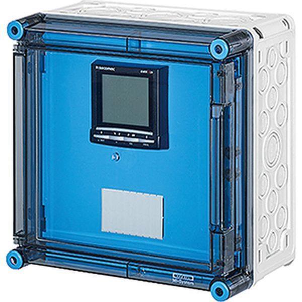 Hensel Mi mit Messgerät 96x96 mm, 4,5 TE, mit Tragschi. f. Sp.pfadsi., Scharnier