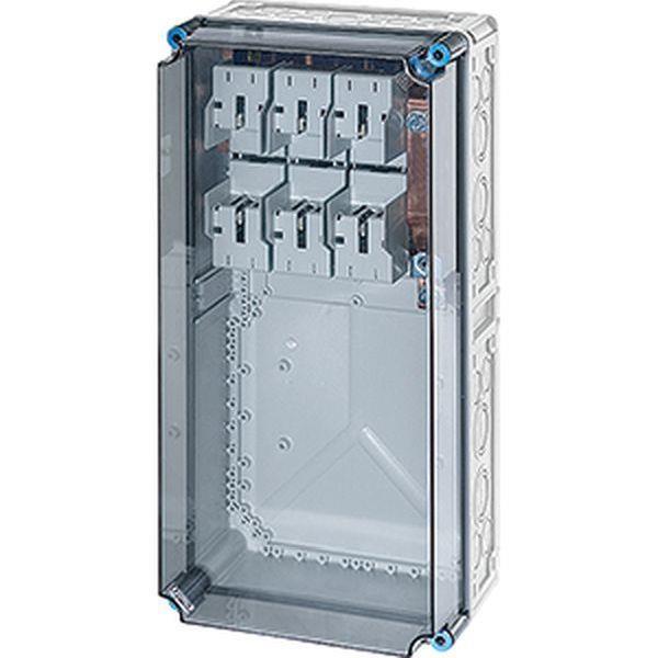 Hensel Mi-NH-Sicherungsgehäuse 1xNH 1 3polig, Sammelschiene 250 A, 5polig