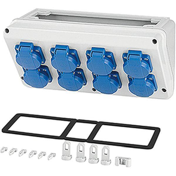 Hensel Mi Connection Box, 8x Schuko 16A, 5p., 400V, 6h