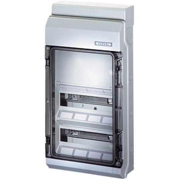 Hensel KV 90-Automatengehäuse 24 Teilungseinh. 2reih. + 1 Tragschiene