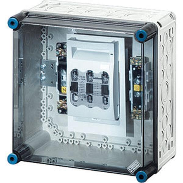 Hensel Mi-NH-Sicherungslasttrennschaltergehäuse , 1xNH 00, 3polig 125 A+PE+N