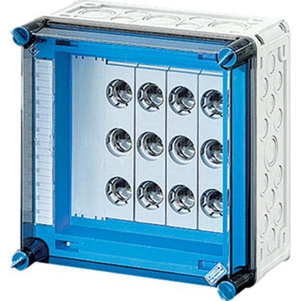 Hensel Mi-Sicherungsgehäuse, 4x3x25A, DII, E27 auf Sammelschiene 400 A, 5polig