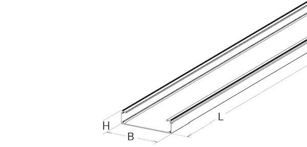 Niedax Kabelrinne ungelocht 50x150x3000mm pultrudiert