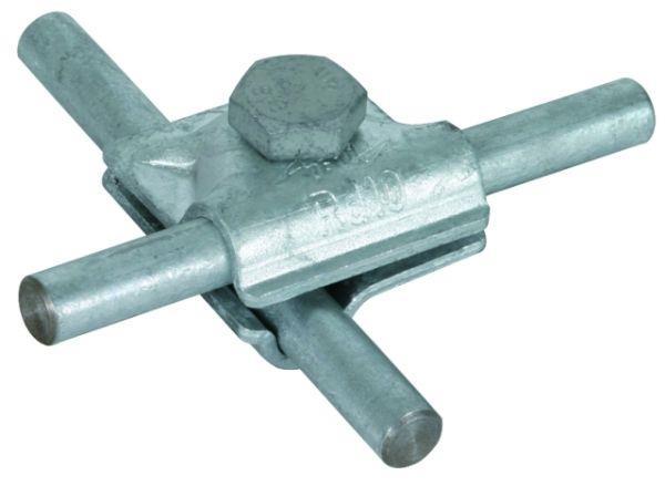 Dehn MV-Klemme St/tZn f. Rd 10mm m. Sechskantschraube