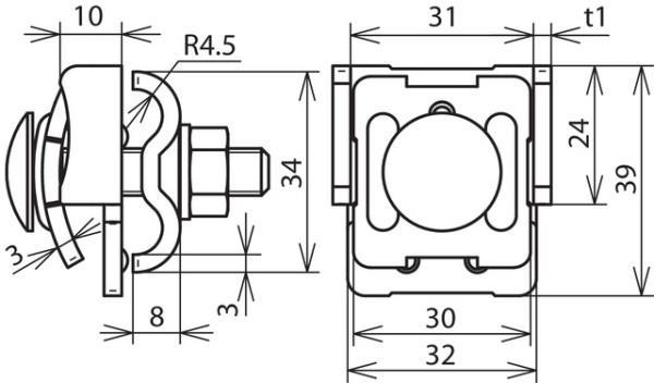 Dehn Falzklemme 365017 St/tZn 0,7-8mm