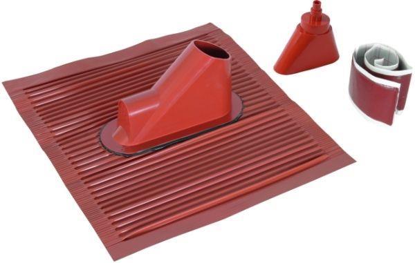 Dehn Dachdurchführungsset 105246 rot mit Alu-Dachziegel