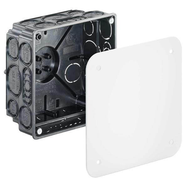 Kaiser Unterputz Verbindungskasten, 107 x 107 x 57 mm, halogenfrei, mit Deckel,