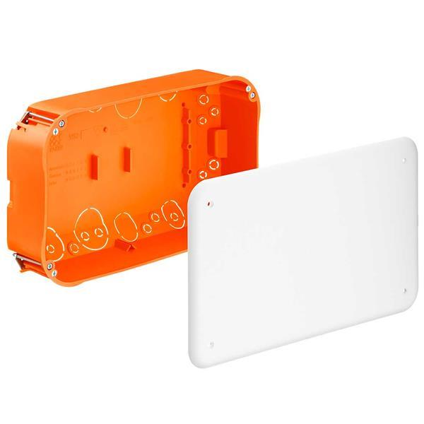 Kaiser Hohlwand Verbindungskasten, 240 x 140 x 72 mm, mit Deckel, mit Geräteschr