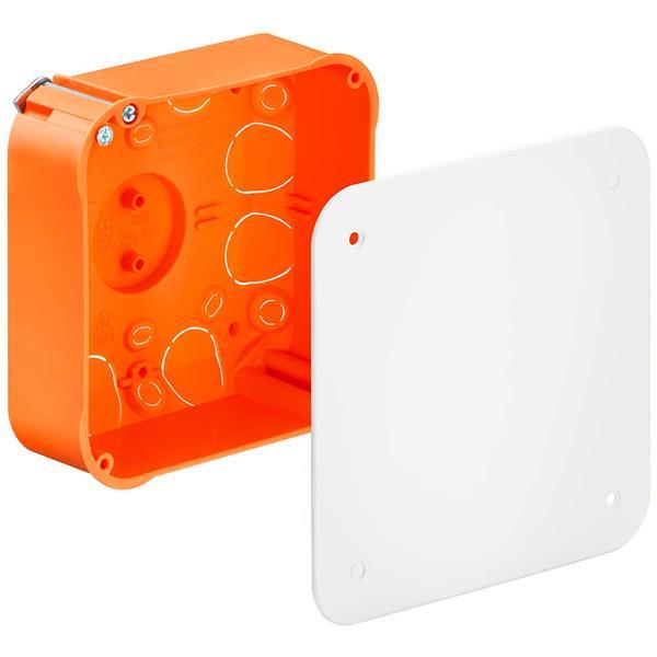 Kaiser Hohlwand Verbindungskasten, 105 x 105 x 53 mm, mit Deckel, mit Geräteschr