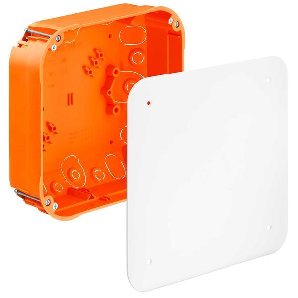 Kaiser Hohlwand Verbindungskasten, 165 x 165 x 72 mm, mit Deckel, mit Geräteschr