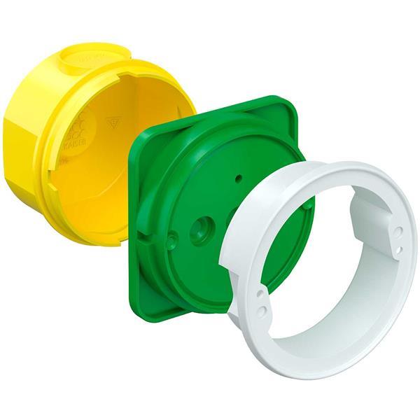 Kaiser Betonbau Gerätedose CEE 16A, mit Dichtring für Schutzart IP 34, mit Gerät