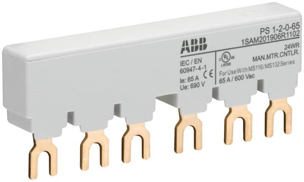 ABB PS1-2-0-65 3-Phasen-Sammelschiene für 2 MS116 / MS132, Ie=65A