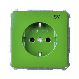 Elso Steckdose bedruckt SV 16A FASHION/RIVA/SCALA Schraubklemme grün