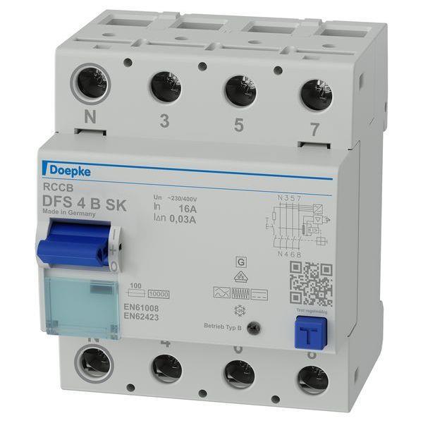 Doepke FI-Schutzschalter allstromsensitiv DFS4 016-4/0,03-B SK 4polig 16/0,03A