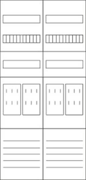 Eaton Zählerfeld ZSD-Z27B0019 2feldrig Eaton Zählerfeld ZSD-Z27B0019 2feldrig