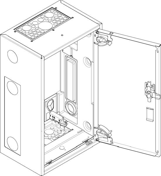 ABN Wandgehäuse schutzisoliert IP43 BxHxT: 300x500x210mm