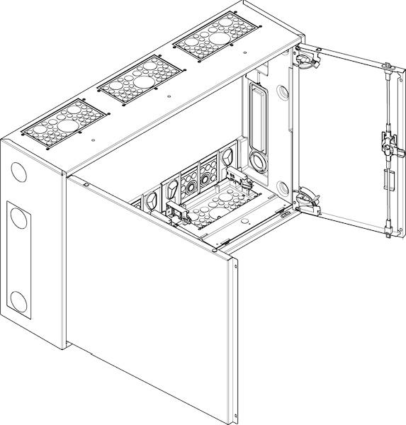 ABN Wandgehäuse schutzisoliert IP43 BxHxT: 800x500x210mm