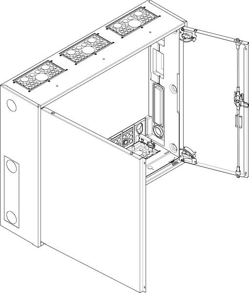 ABN Wandgehäuse schutzisoliert IP43 BxHxT: 800x650x210mm