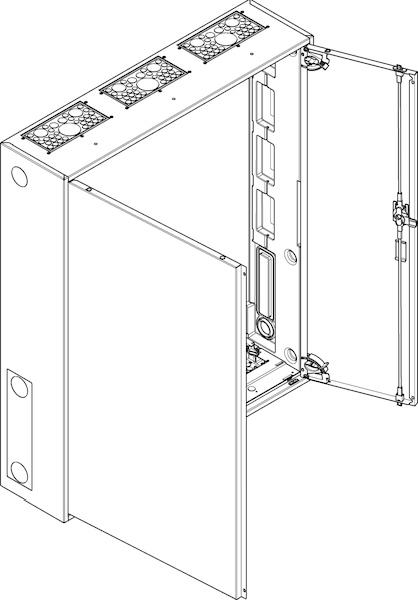 Wandgehäuse schutzisoliert IP43 BxHxT: 800x950x210mm