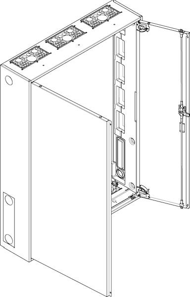 Wandgehäuse schutzisoliert IP43 BxHxT: 800x1100x210mm