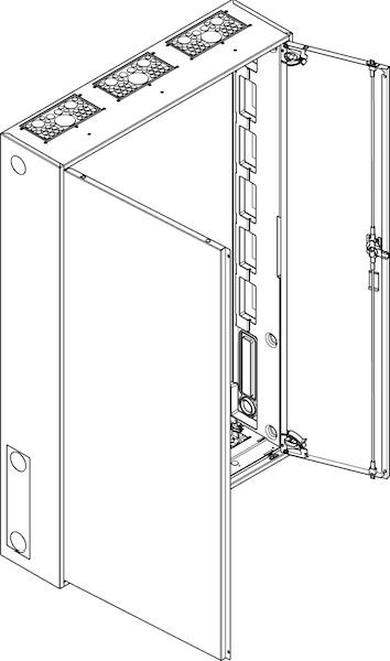 Wandgehäuse schutzisoliert IP43 BxHxT: 800x1250x210mm