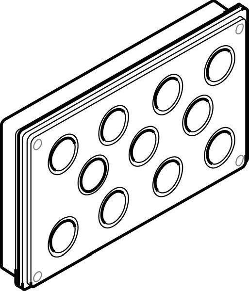 ABN Leitungseinführungsplatte S/SF/SP_22x25,5mm mit Adapter für S/SF/SP_22x25,5m