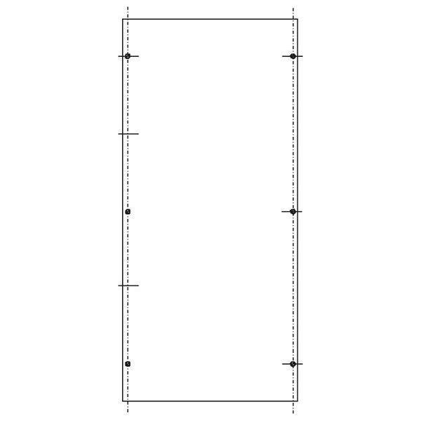 ABN PVC-Montageplatte SY47433M für SL142 600x276mm
