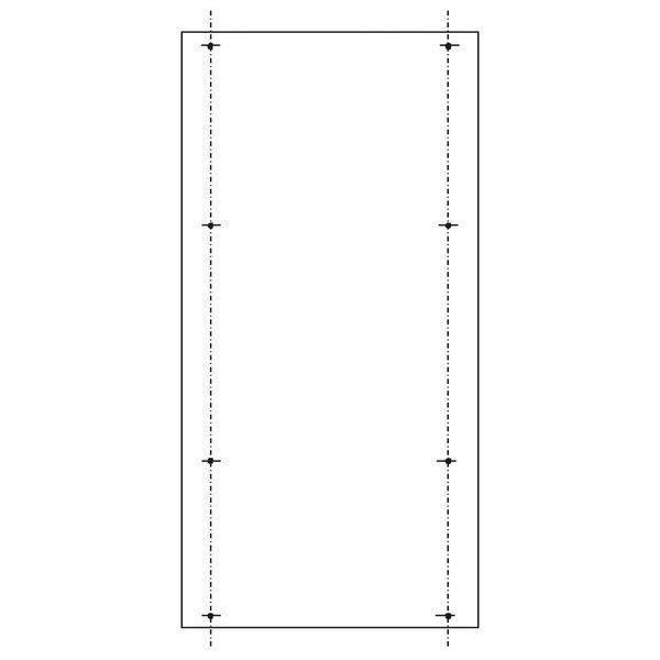 ABN PVC-Montageplatte SY47436M f.SL205 1000x500mm
