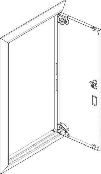 ABN Blendrahmen ESPRO mit Volltüre GBRU14T f. UP-Flachverteiler 1x4reihig