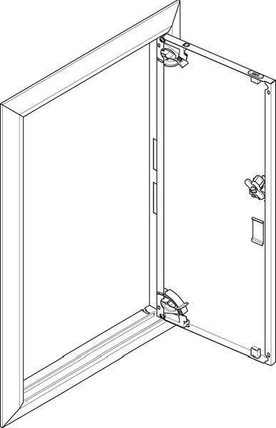 ABN Blendrahmen ESPRO mit Volltüre GBRU15T f. UP-Flachverteiler 1x5reihig