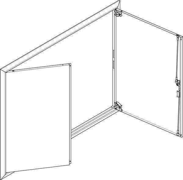 ABN Blendrahmen ESPRO mit Volltüre GBRU45T f. UP-Flachverteiler 4x5reihig