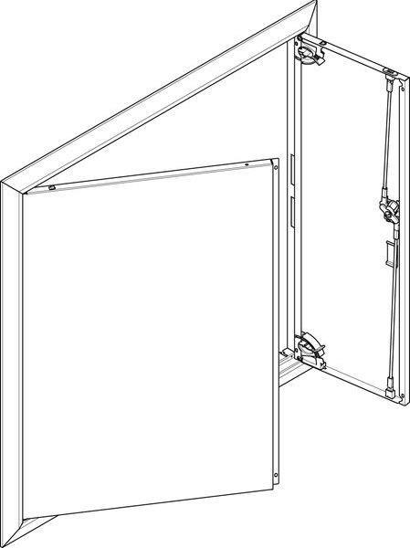 ABN Blendrahmen ESPRO mit Volltüre GBRU36T f. UP-Flachverteiler 3x6reihig