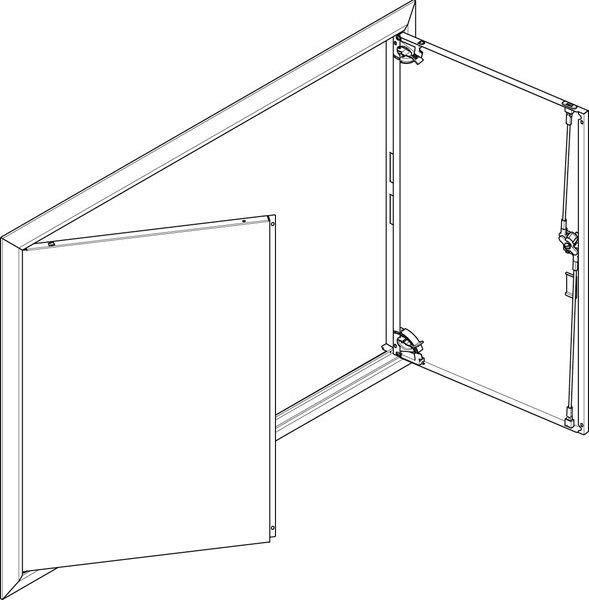ABN Blendrahmen ESPRO mit Volltüre GBRU46T f. UP-Flachverteiler 4x6reihig