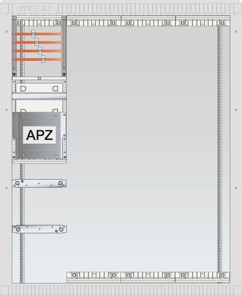ABN Zähleranschlussschrank SAS, APZ, 4pol 3x Leerplatz(250x1200)