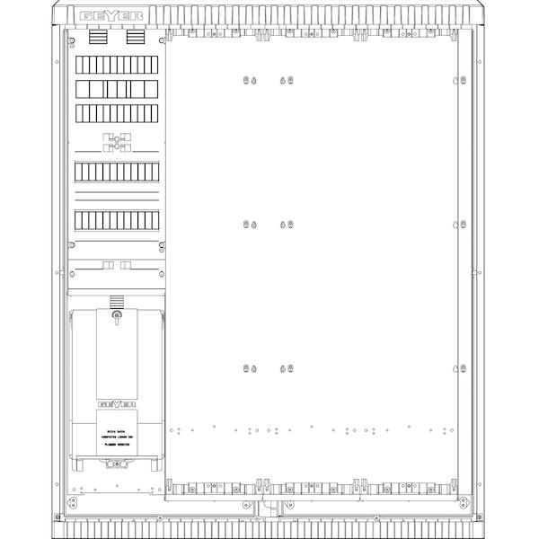 ABN Zähleranschlussschrank SAS, APZ, 4pol 3x Leerplatz(250x1200), HAK